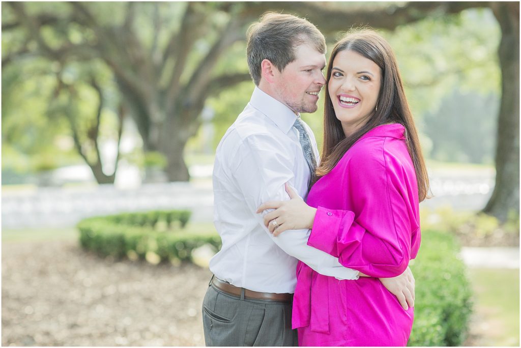 engagement session at The Reed House at Live Oaks